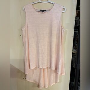 Cable & Gauge Blush Textured Sleeveless Top Pale Pink